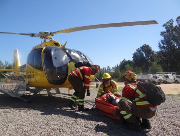 Afinan coordinación con helicópteros de Conaf para combatir incendios forestales en la región de Valparaíso