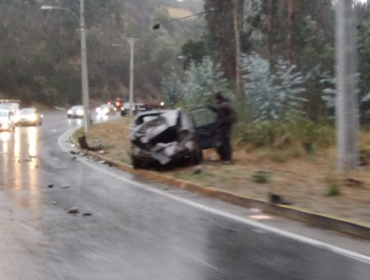 Colisión por alcance origina congestión vehicular en la ruta Las Palmas de Viña del Mar