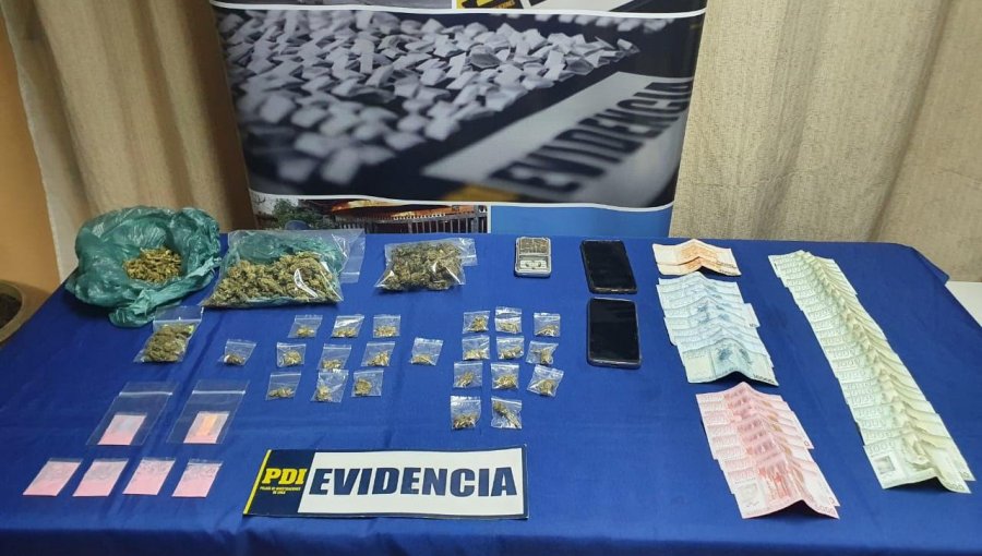 Detienen a sujetos que ofrecían droga en redes sociales y la entregaban por delivery en Limache