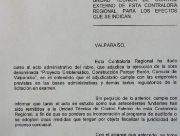 Contraloría da luz verde a la adjudicación del proyecto «Parque Barón» e inicia investigación a su proceso de licitación