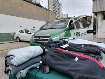 Detectan venta de gran cantidad de ropa deportiva en céntrica calle de Viña del Mar