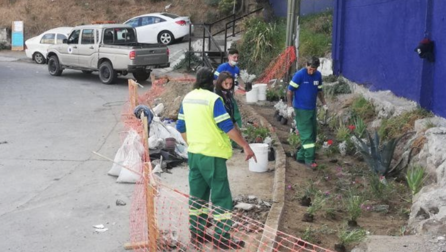 Microbasural fue convertido en punto verde de la subida Washington de Valparaíso