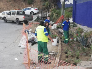 Microbasural fue convertido en punto verde de la subida Washington de Valparaíso