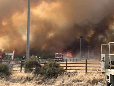 Incendio que partió en campo de instrucción del Ejército consume más de 130 hectáreas en Puerto Natales