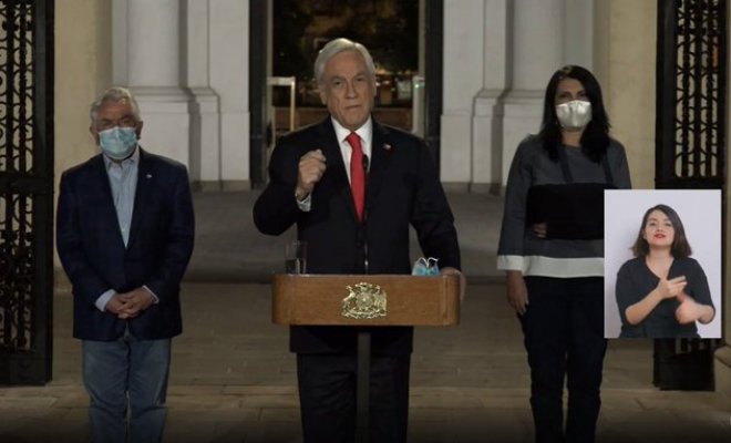 Presidente Piñera anuncia proyecto de ley para cambiar fecha de elecciones para el 15 y 16 de mayo