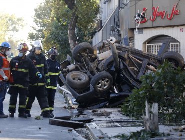 Volcamiento de camioneta en avenida Mattta terminó con una persona lesionada