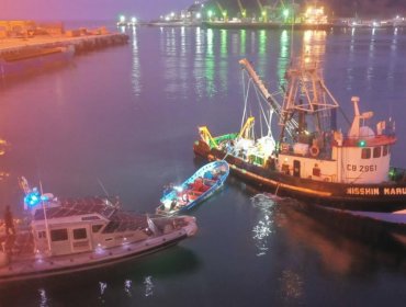 Finaliza búsqueda en alta mar de pescador que cayó tras colisión de embarcaciones en San Antonio