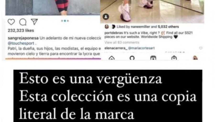 "China" Suárez es acusada de plagio con su nueva colección de ropa deportiva