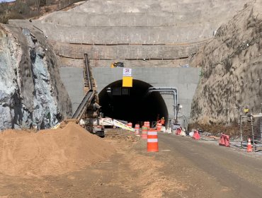 Ruta 5 Norte en Nogales: Obras de construcción del segundo túnel El Melón alcanzan un 85% de avance