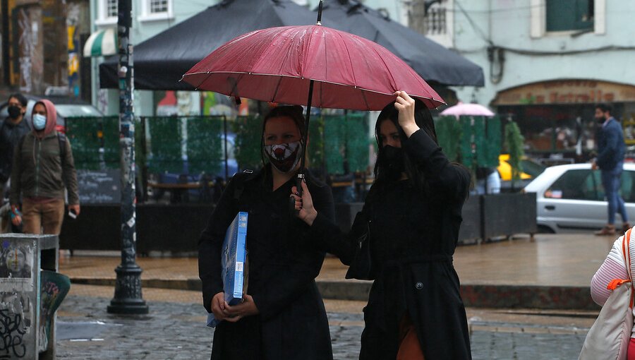 Hasta 30 milímetros de precipitaciones se esperan entre el domingo y el martes en Valparaíso y Viña del Mar