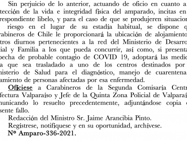 Tras detenciones por infringir toque de queda, Corte de Valparaíso ordena a Carabineros resguardar a ciudadano venezolano en situación de indigencia