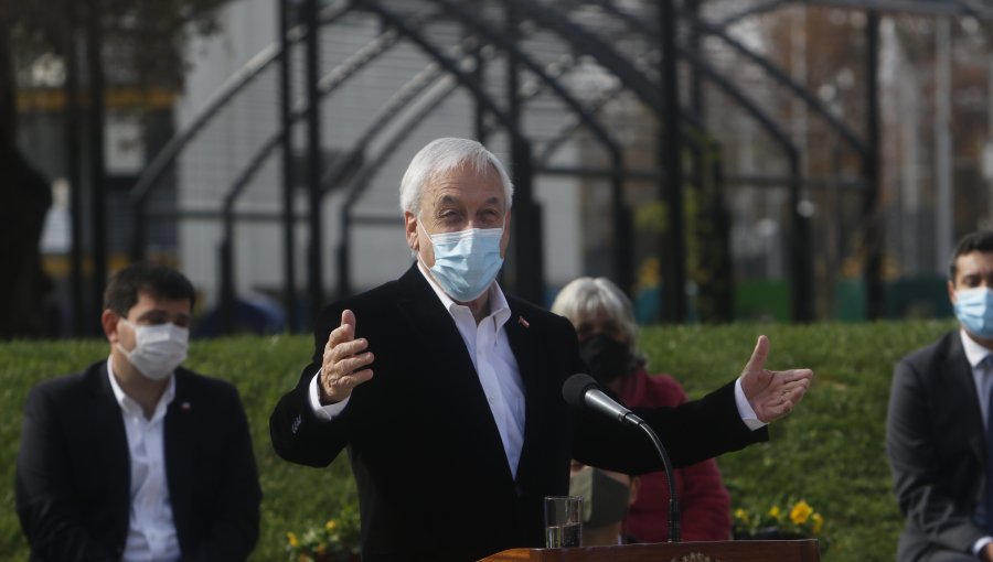 Presidente Piñera le habla a la oposición: "Los chilenos nos quieren ver trabajando juntos"