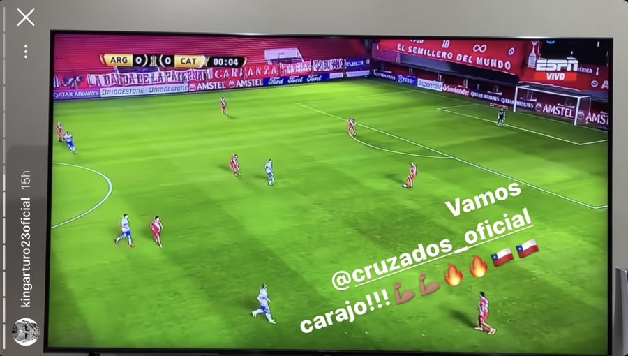 "¡Vamos Cruzados, carajo!": La efusiva celebración de Arturo Vidal por triunfo de la UC