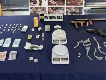 Banda criminal dedicada al microtráfico fue desbaratada por la PDI en Quintero