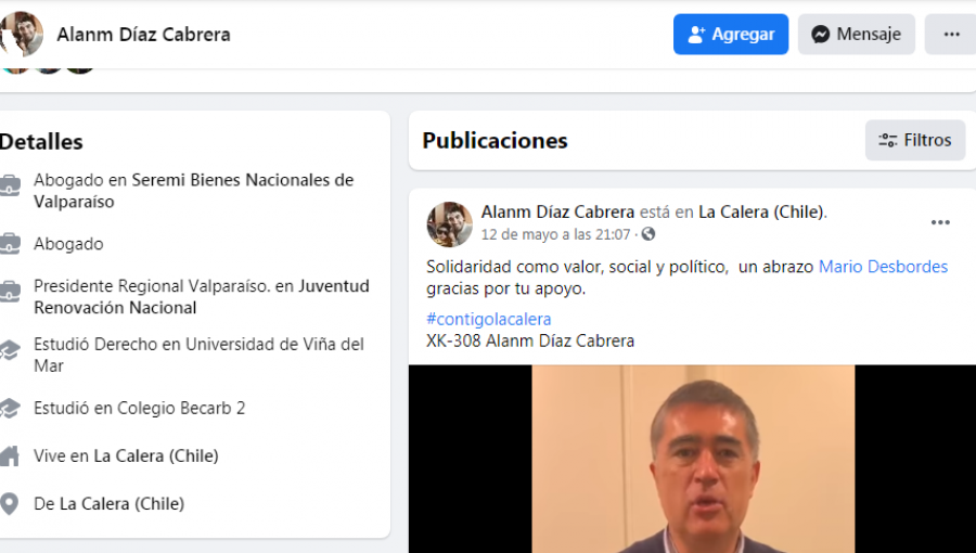 Presidente de la Juventud de RN de la Región de Valparaíso es detenido luego de evadir control policial, insultar a Carabineros aduciendo "influencias políticas" y manejar en estado de ebriedad