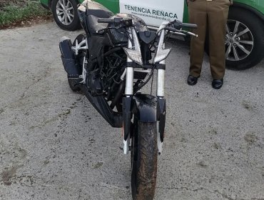 Carabineros recuperó una motocicleta que mantenía encargo por robo en Reñaca