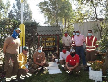 Conaf Valparaíso renueva plazoleta en honor a fallecido combatiente de incendios forestales