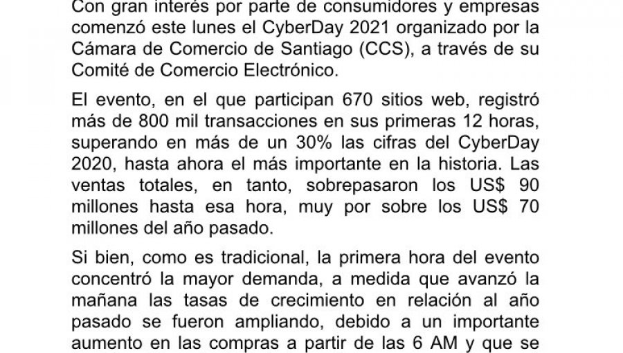 CyberDay reporta cifras récord: 90 millones de dólares en ventas en su primer día