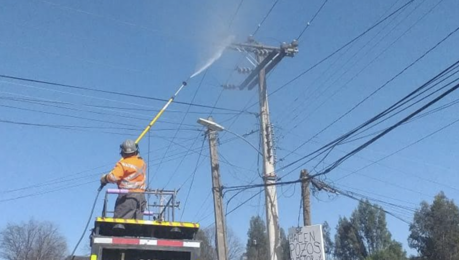 Lavado de aislación: eliminan residuos en más de 13 mil estructuras eléctricas de la provincia de Petorca