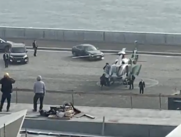 En helicóptero y junto a la Primera Dama: Así fue la llegada del presidente Piñera a Valparaíso