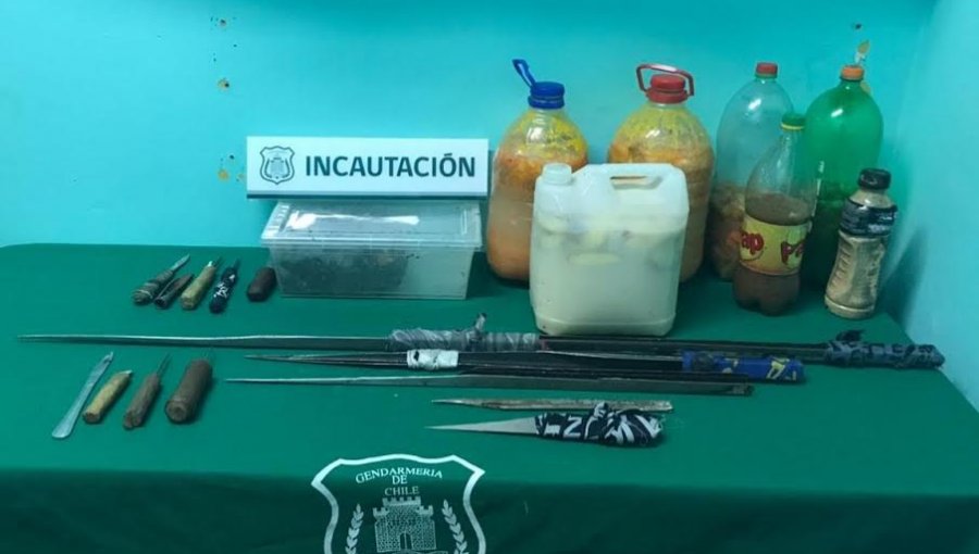 Masivo allanamiento permitió incautar armas blancas, celulares y droga en la cárcel de Quillota