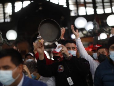 Locatarios del Mercado Central protestaron por regreso a «Cuarentena» en la comuna de Santiago