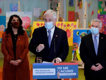 Presidente Piñera dio inicio a vacunación para niños, niñas y adolescentes de 12 a 17 años