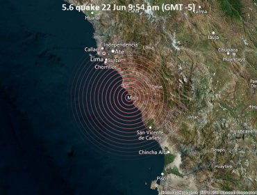 Fuerte sismo de magnitud 6,0 sacudió a Lima y la costa central de Perú