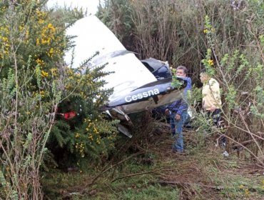 Avioneta que se trasladaba de Isla Mocha a Tirúa cae a tierra dejando varios lesionados
