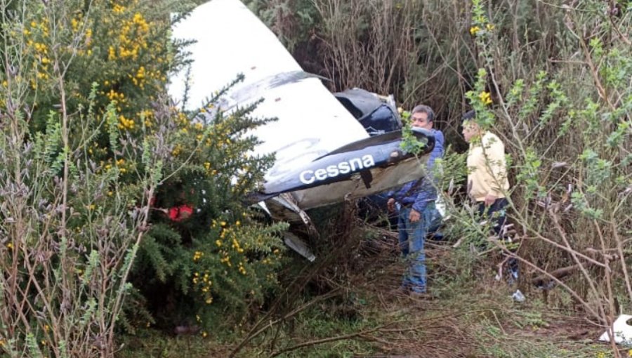 Avioneta que se trasladaba de Isla Mocha a Tirúa cae a tierra dejando varios lesionados