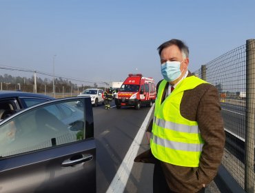 Raúl Celis Montt protagoniza violenta colisión múltiple en la ruta 68: constituyente resultó ileso