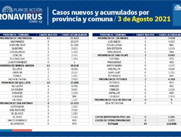 Conozca de qué comunas son los 47 casos nuevos de coronavirus en la región de Valparaíso
