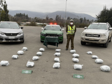 Control en ruta de La Ligua termina con dos detenidos por tráfico de drogas y porte ilegal de arma de fuego