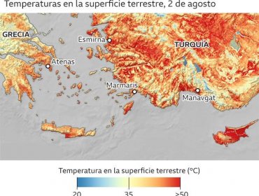 Temperaturas sin precedentes y más de un centenar de incendios sofocan a Grecia y Turquía