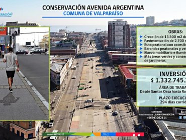 SERVIU iniciará obras de conservación para renovar la tradicional Avenida Argentina de Valparaíso