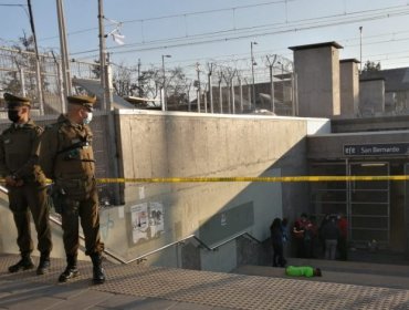 Un fallecido y dos heridos deja riña en estación San Bernardo del MetroTren