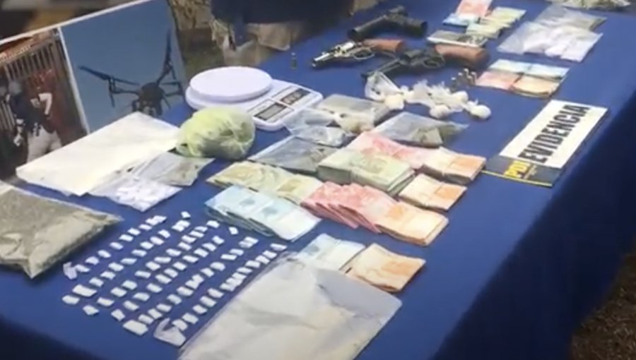 Megaoperativo antinarcóticos termina con 20 detenidos e incautación de droga y armas de fuego en Limache