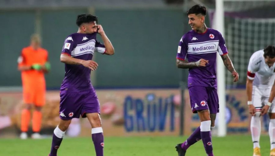 Erick Pulgar fue titular en goleada de la Fiorentina por la primera ronda de Copa Italia