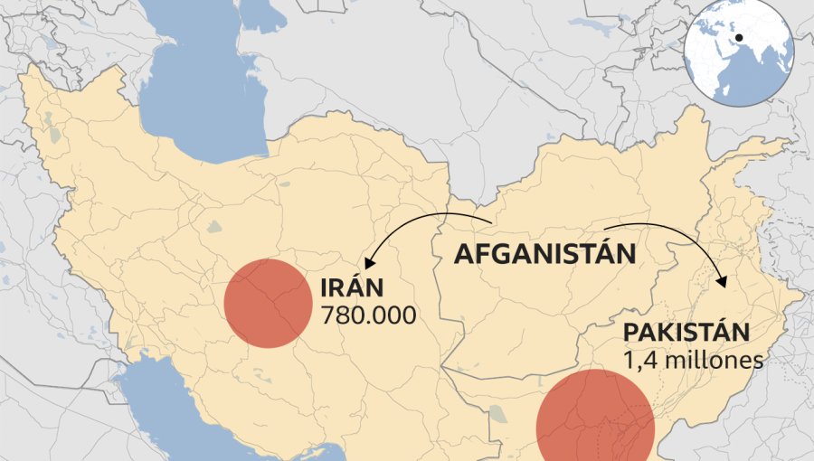A dónde se dirigen los refugiados de Afganistán y qué países los están acogiendo