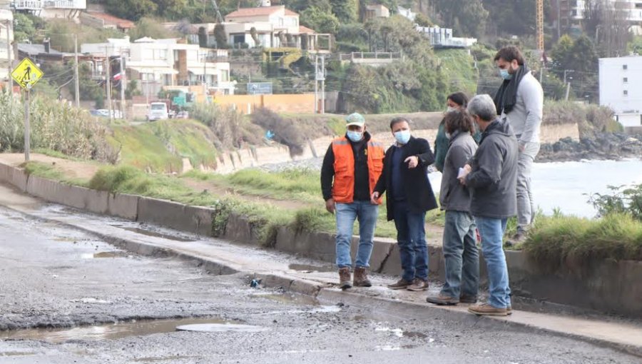 Municipio de Concón comenzará trabajo de bacheos en borde costero de la comuna