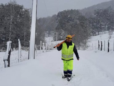 Cerca de 800 personas se encuentran aisladas por acumulación de nieve en Curarrehue