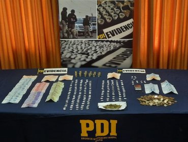 Cuatro personas dedicadas a la venta de droga fueron detenidas en el sector Belloto Norte de Quilpué