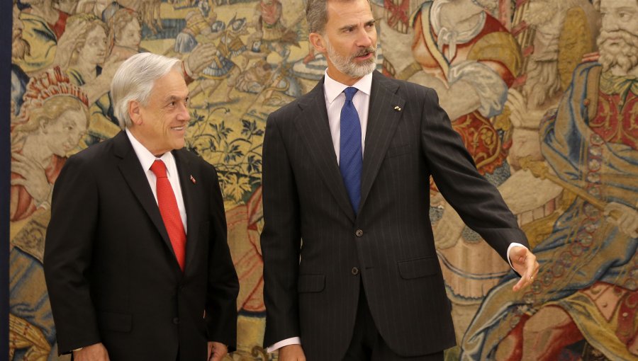 Piñera repasó con el rey Felipe VI la relación entre Chile y España, y la crisis en Venezuela