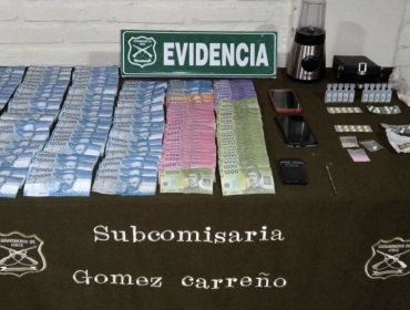 Tres ocupantes de un taxi colectivo fueron detenidos en Viña del Mar por portar drogas