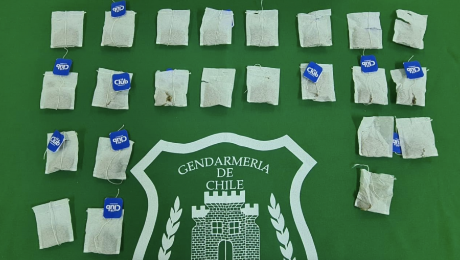 Mujer intenta ingresar a la cárcel de Quillota con marihuana oculta en bolsas de té