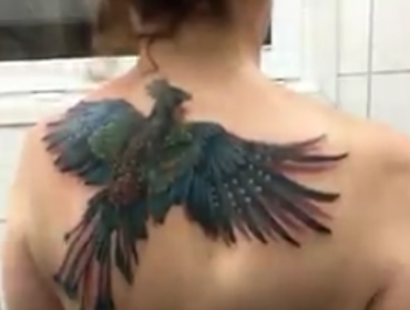 Tatuaje de ave fénix "con vida propia" ha causado sensación en la web