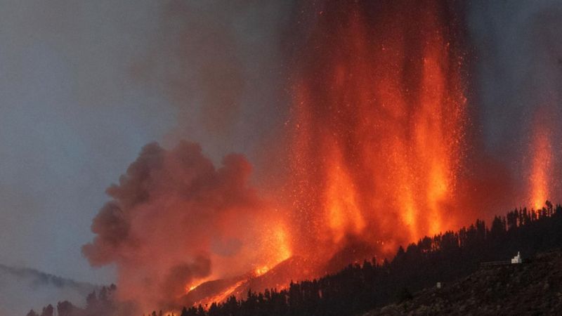 Las impresionantes imágenes de la erupción del volcán Cumbre Vieja en La Palma
