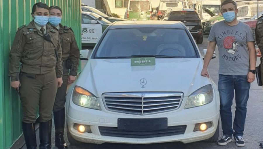 Vehículo de alta gama con encargo por robo fue recuperado cuando transitaba por el centro de Viña del Mar
