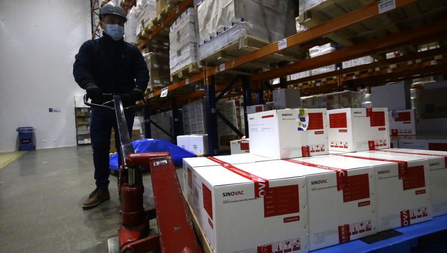 Arriba a Chile un nuevo cargamento de 500 mil vacunas contra el Covid-19 de Sinovac