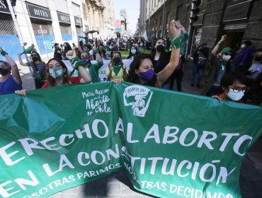 "Pañuelazo" en las afueras de la sede de la Convención acompañó el debate de la despenalización del aborto